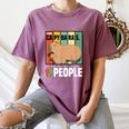 Introvert Capybara Rodent Animal Lover Antisocial Retro Women's Comfort Colors T-Shirt Blue Jean