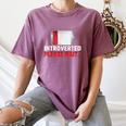 Introverted Please Wait Introvert Saying Sarcasm Women's Comfort Colors T-Shirt Blue Jean