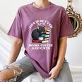 Life Is Better With Books Cats & Coffee Librarian Book Lover Women's Comfort Colors T-Shirt Blue Jean