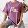 Not Friendly Do Not Approach Witty Introvert Tee Women's Comfort Colors T-Shirt Blue Jean