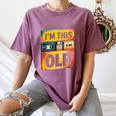 Im This Old Retro 80s 90s VHS Cassette Floppy Disk Nostalgia Women's Comfort Colors T-Shirt Blue Jean