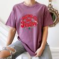 Overstimulated But Festive – Christmas Introvert Humor Women's Comfort Colors T-Shirt Blue Jean Overstimulated But Festive – Christmas Introvert Humor Women's Comfort Colors T-Shirt Blue Jean