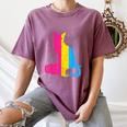 Pansexual Pride Celestial Cat Sitting Book LGBTQ Pan Colors Men Women Women's Comfort Colors T-Shirt Blue Jean