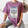 Retro Computer Dialog Box 90s Desktop Interface Nostalgia Women's Comfort Colors T-Shirt Blue Jean