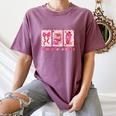 Retro Coquette Bow All Booked For Valentines Book Lover Cute Women's Comfort Colors T-Shirt Blue Jean