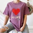 Retro Gamer 1 Life Pixel Heart – 8-Bit Gaming Nostalgia Women's Comfort Colors T-Shirt Blue Jean