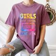 Retro Girls Just Wanna Have Fun Nostalgia 1980s 80's Premium Tri-Blend Women's Comfort Colors T-Shirt Blue Jean