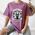 Socially Awkward Cute Introvert Cat Meme Anti-Social Club Women's Comfort Colors T-Shirt Blue Jean