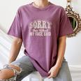 Sorry For What My Face Said Sarcastic Introvert Humor Women's Comfort Colors T-Shirt Blue Jean