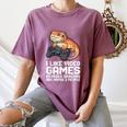 I Like Video Games Bearded Dragon Gamer Introvert Mood Women's Comfort Colors T-Shirt Blue Jean I Like Video Games Bearded Dragon Gamer Introvert Mood Women's Comfort Colors T-Shirt Blue Jean