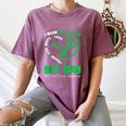I Wear Kelly Green In My Memory Of My Dad Bile Duct Cancer Women's Comfort Colors T-Shirt Blue Jean