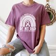 I Wear In Memory Of Dad Lung Cancer Awareness Ribbon Women's Comfort Colors T-Shirt Blue Jean