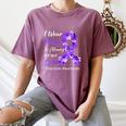 I Wear Purple In Memory Of My Sister Overdose Awareness Women's Comfort Colors T-Shirt Blue Jean I Wear Purple In Memory Of My Sister Overdose Awareness Women's Comfort Colors T-Shirt Blue Jean