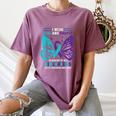 I Wear Teal And Purple In Memory Of My Girlfriend Women's Comfort Colors T-Shirt Blue Jean