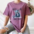 We'Re All Mad Here Cheshire Cat Alice Wonderland Book Kids Women's Comfort Colors T-Shirt Blue Jean