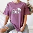 Class Of 2017 Cute Graduation T-Shirt Women's Comfort Colors T-Shirt Moss