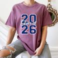 Class Of 2026 Graduation Varsity Navy Blue Letters Premium Tri-Blend Women's Comfort Colors T-Shirt Moss