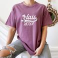 Class Of 2037 First Day Of School Graduation Grow With Me Women's Comfort Colors T-Shirt Moss
