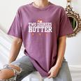 College Masters Degree Graduation Two Degrees Hotter Women's Comfort Colors T-Shirt Moss