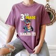Dinosaur Graduation Cap Gown 3rd Grade Graduate Nailed It Women's Comfort Colors T-Shirt Moss