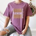 Football Senior Night Football Senior 2025 Graduation 56 Women's Comfort Colors T-Shirt Moss