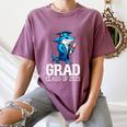 Grad Class Of 2025 Boys Shark Graduation Graduated Women's Comfort Colors T-Shirt Moss