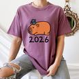 Grad Class Of 2026 Capybara Graduation Graduated Kids Women's Comfort Colors T-Shirt Moss