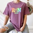 Nurse Graduation Shirt RN Est 2018 Rainbow Tshirt Women's Comfort Colors T-Shirt Moss