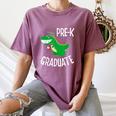Preschool Graduation Preschooler Dinosaur Pre-K Dino Kids Women's Comfort Colors T-Shirt Moss