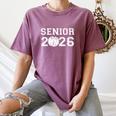 Senior Cheerleader Cheer Class Of 2026 Graduation Graduate Women's Comfort Colors T-Shirt Moss