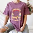 Survived My Wife's Master's Degree College Graduation Women's Comfort Colors T-Shirt Moss