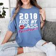 2018 Kiss My Class Goodbye Graduation Women's Comfort Colors T-Shirt Blue Jean