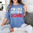 2018 Percent Done Senior Graduation Shirt Women's Comfort Colors T-Shirt Blue Jean