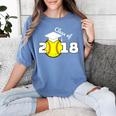 2018 Softball Senior Graduation Shirt For Girls Grad Women's Comfort Colors T-Shirt Blue Jean