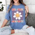 3rd Grade Graduation Cute Groovy Last Day Of Third Grade Women's Comfort Colors T-Shirt Blue Jean