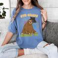 6th Grade Graduation Sloth Nailed It Class Of 2025 Women's Comfort Colors T-Shirt Blue Jean