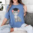 Bachelor Master Cats Graduation 2026 Graduate Women's Comfort Colors T-Shirt Blue Jean