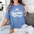Barbershop Barber School Graduation Shirt Women's Comfort Colors T-Shirt Blue Jean