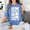 Baseball Senior Mom Class Of 2026 Senior Night Graduation Women's Comfort Colors T-Shirt Blue Jean
