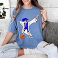 Basketball Dabbing Shirt Senior Graduation Him Her Women's Comfort Colors T-Shirt Blue Jean