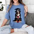 Bernese Mountain Dog Graduation Cap Graduate Training School For Men Women Girls Kids Women's Comfort Colors T-Shirt Blue Jean