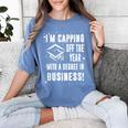 Business Graduate Shirt Graduation Tshirt Women's Comfort Colors T-Shirt Blue Jean