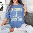 Checkmate Senior 2026 Chess Piece Class Of 2026 Graduation Women's Comfort Colors T-Shirt Blue Jean