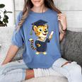 Cheetah Graduation Cute Kindergarten Elementary High School Women's Comfort Colors T-Shirt Blue Jean