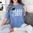 Class Of 2017 Senior Graduation Women's Comfort Colors T-Shirt Blue Jean