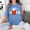 Class Of 2018 Basketball Senior Graduation Shirt Grad Women's Comfort Colors T-Shirt Blue Jean