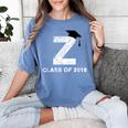 Class Of 2018 Last Name Letter Z Graduation Women's Comfort Colors T-Shirt Blue Jean