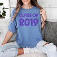 Class Of 2019 High School Graduation Purple Senior Women's Comfort Colors T-Shirt Blue Jean