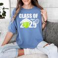 Class Of 2025 Graduation Senior Tennis Player Women's Comfort Colors T-Shirt Blue Jean