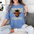 Class Of 2026 Highland Cow Senior Graduation School Pride Women's Comfort Colors T-Shirt Blue Jean